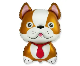 balon-foliowy-pies-bulldog-buldozek-brazowy-prezent-dekoracja-72x48cm
