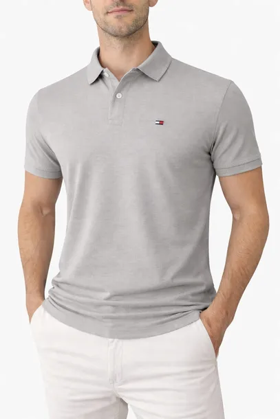 Tommy Hilfiger Koszulka Polo Męska – Szara– r. M