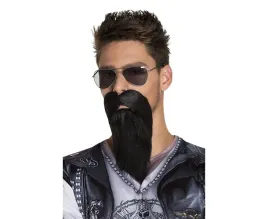 broda-motocyklista-biker-harleyowiec-stroj-przebranie-dluga-czarna-sztuczna