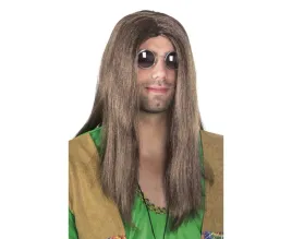 peruka-meska-dlugie-brazowe-wlosy-john-hipis-party-impreza