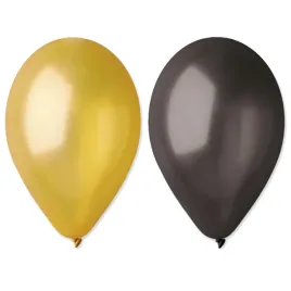 balony-metalizowane-zlote-i-czarne-lateksowe-gemar-25-cm-50-szt