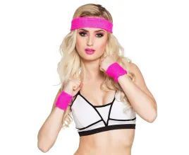 zestaw-opaska-na-glowe-i-nadgarstki-neonowy-roz-stroj-sportowy