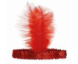 opaska-retro-kabaret-czerwona-na-gumce-cekinowa-z-piorkiem
