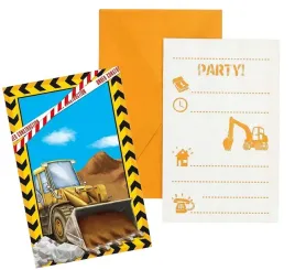 zaproszenia-urodzinowe-z-kopertami-plac-budowy-budowa-koparka-6-szt
