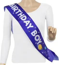 szarfa-urodzinowa-urodziny-chlopca-birthday-boy-w-kosmosie-kosmos-10x150-cm