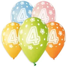 balony-na-4-urodziny-dziecka-kolorowe-33-cm-5-szt