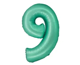 balon-cyfra-cyferka-9-urodziny-mietowy-mat-76-cm