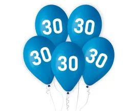 balony-na-30-urodziny-niebieskie-30-cm-5-szt