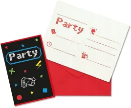 zaproszenia-z-kopertami-gaming-party-party-6-szt