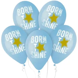 balony-premium-wloskie-born-to-shine-niebieskie-5-szt