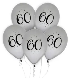 balony-na-60-urodziny-srebrne-30-cm-5-szt