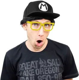 okulary-piksele-gracza-minecraft-oprawki-zolte-fotobudka-zabawny-gadzet