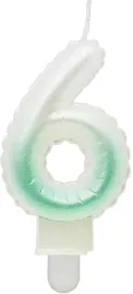 swieczka-tort-cyfra-6-ombre-perlowa-bialo-zielona