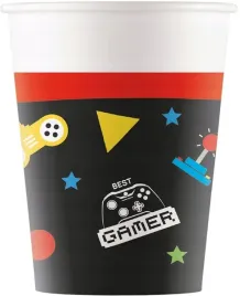 kubeczki-papierowe-gaming-party-pixel-200-ml-8-szt