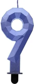 swieczka-cyfra-9-diament-metalik-ciemnoniebieska