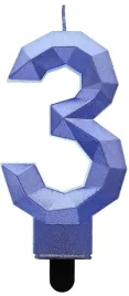 swieczka-cyfra-3-diament-metalik-ciemnoniebieska
