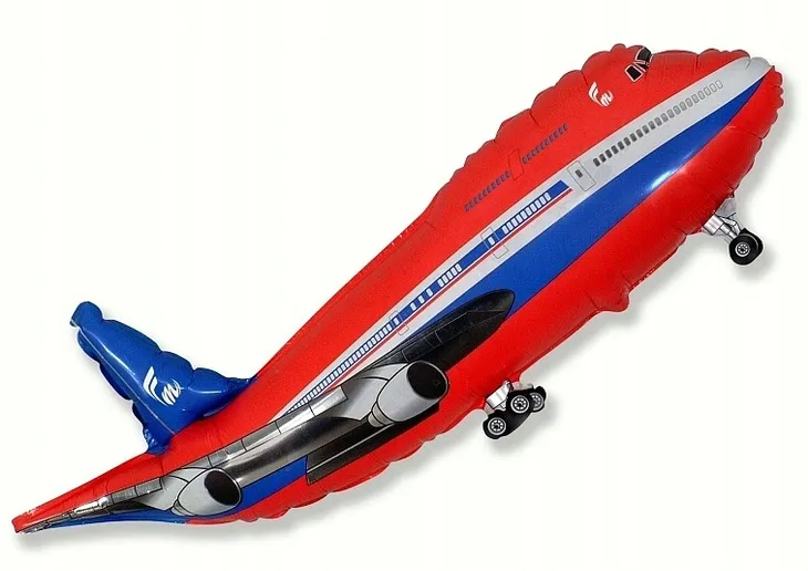balon-foliowy-samolot-czerwony-boeing-60-cm