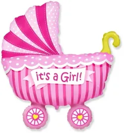 balon-rozowy-wozek-dla-dziewczynki-babyshower