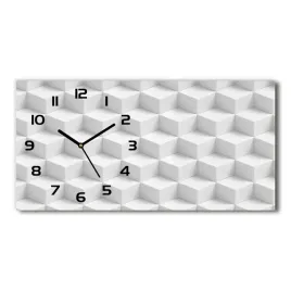 zegar-scienny-szklany-cichy-abstrakcja-3d-60x30-cm