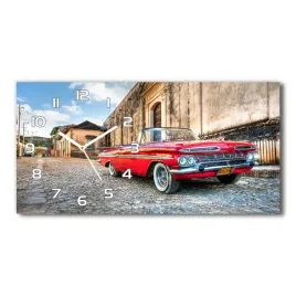zegar-scienny-szklany-czerwony-chevrolet-60x30-cm