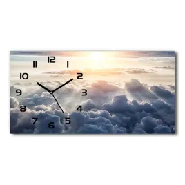 zegar-scienny-szklany-chmury-z-lotu-ptaka-60x30-cm