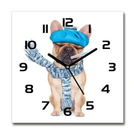 ladny-szklany-cichy-zegar-scienny-chory-pies-30x30