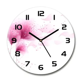 okragly-cichy-szklany-zegar-rozowy-kwiat-fi-30-cm