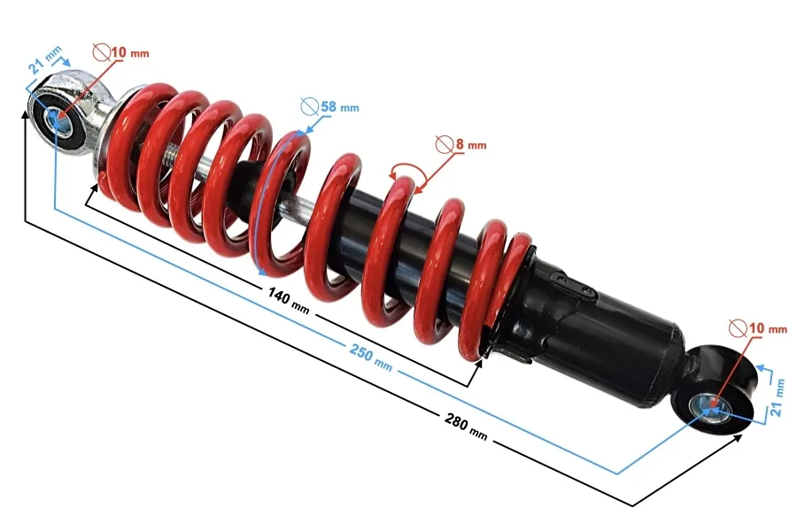 amortyzator-atv-110-25cm-8mm
