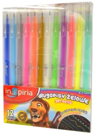 dlugopisy-zelowe-12-kolorow-inspiria