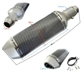 tlumik-tunningowy-uniwersalny-stal013-kolor-karbon-koncowka-tytanowa