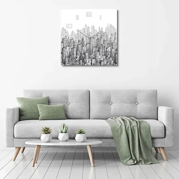 zegar-scienny-ze-szkla-duzy-drapacze-chmur-60x60-typ-scienny