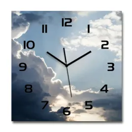 duzy-szklany-zegar-scienny-chmury-na-niebie-60x60