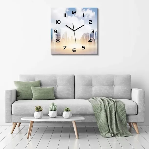 zegar-scienny-ze-szkla-duzy-drapacze-chmur-60x60-typ-scienny