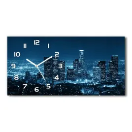 zegar-ze-szkla-na-sciane-los-angeles-noca-60x30-cm
