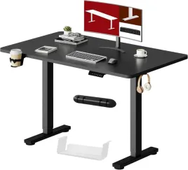 biurko-sanodesk-110x54-cm-czarne-elektryczne-led-zestaw-4w1-regulacja