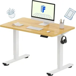 biurko-elektryczne-flexispot-e1-biale-140x60-blat-klon-panel-pamiec