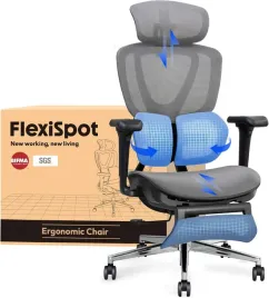 krzeslo-biurowe-flexispot-sentinel-ergonomiczne-podnozek-szare-regulowane