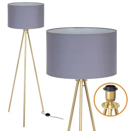 lampa-podlogowa-stojaca-metalowa-zlota-podstawa-abazur-ciemnoszary-40cm-e27