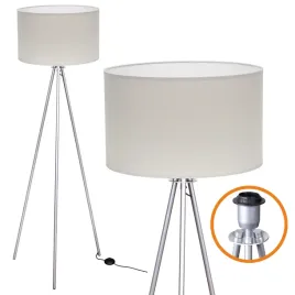 lampa-stojaca-podlogowa-trojnog-136cm-trigni-srebrna-abazur-jasnoszary-40cm
