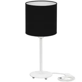 lampka-nocna-stolowa-z-abazurem-lampa-biala-czarna-do-sypialni-klosz-20-cm