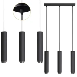 lampa-sufitowa-wiszaca-czarno-srebrna-tuba-spot-led-regulowana-dlugosc