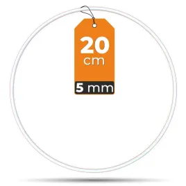 obrecz-biala-do-lapacza-snow-20-cm-kolo-metalowe-z-mocnego-drutu-5-mm-diy
