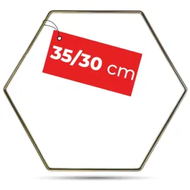 zlota-w-polysku-obrecz-kolo-lapacz-snow-makrama-35-cm-drut-heksagon-baza