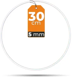 obrecz-biala-do-lapacza-snow-30-cm-5-mm-gruby-drut