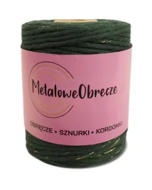 sznurek-bawelniany-zielony-zlota-nitka-3mm-100m