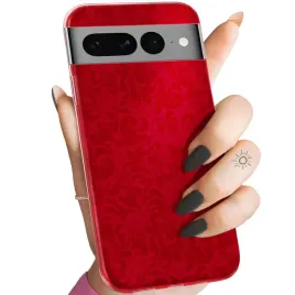 etui-do-google-pixel-7-pro-wzory-czerwone-serca-roze-obudowa-pokrowiec-case
