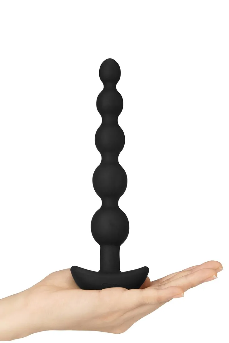 b-vibe-cinco-anal-beads-black