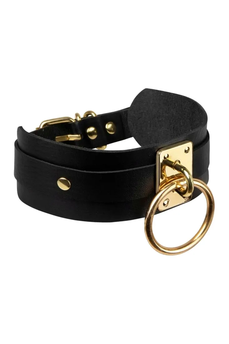 kinky-diva-o-ring-collar-black-gold