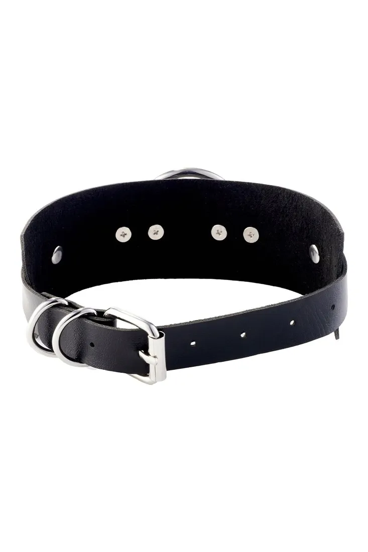 kinky-diva-o-ring-front-collar-black-silver-stan-nowy