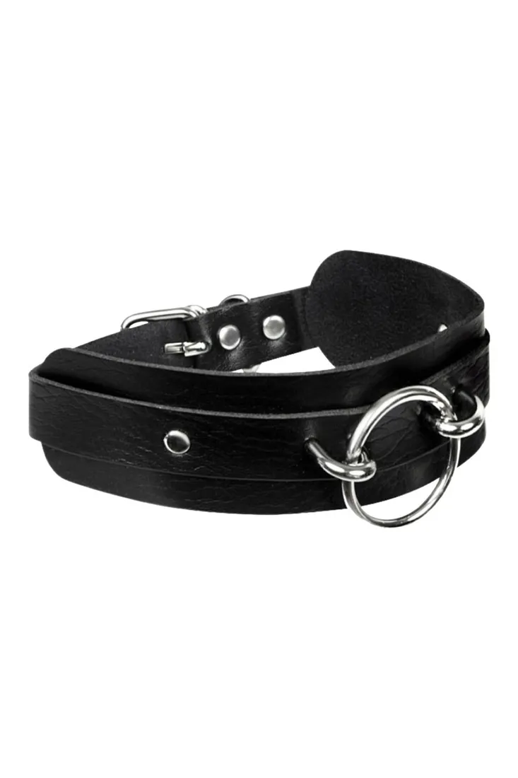 kinky-diva-o-ring-front-collar-black-silver